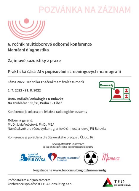 6. ročník multioborové odborné konference Mamární diagnostika 2022
