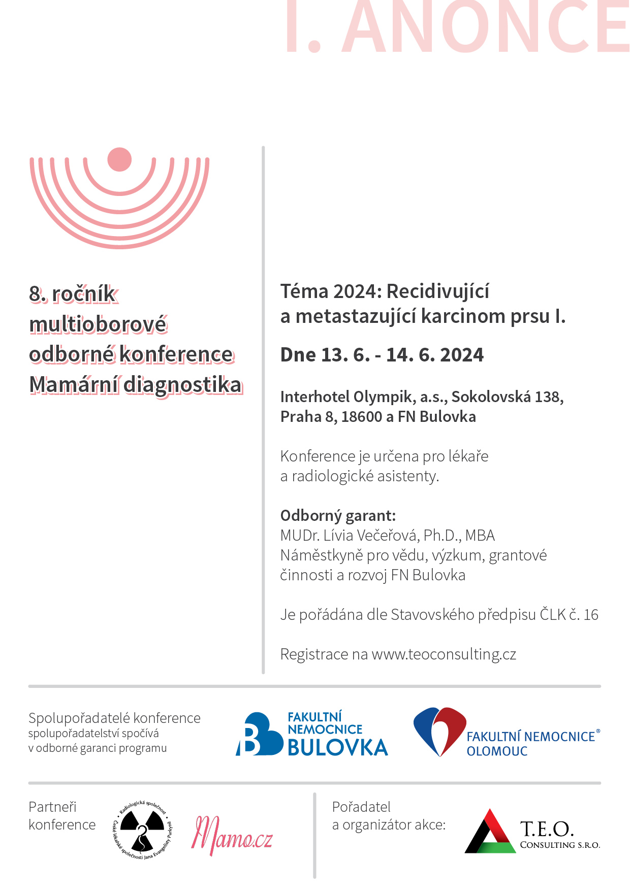 8. ročník multioborové odborné konference mamární diagnostika 2024
