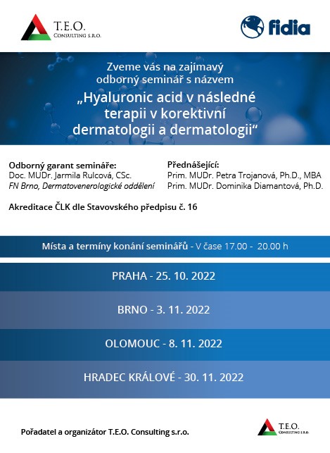 Hyaluronic acid v následné terapii v korektivní dermatologii a dermatologii 2022